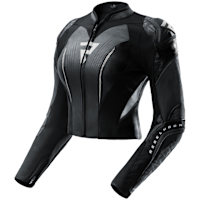 Rebelhorn Ladies Diva RS Leather Jacket - Black / White