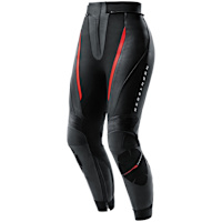 Rebelhorn Ladies Diva Leather Trousers - Black / Red