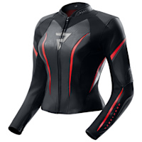 Rebelhorn Ladies Diva ST Leather Jacket - Black / Red / White