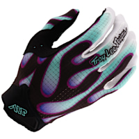 Troy Lee Designs Youth Air Gloves - Overspray Black / Real Teal