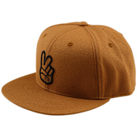 Troy Lee Designs Flat Bill Snapback Cap - Peace Sienna