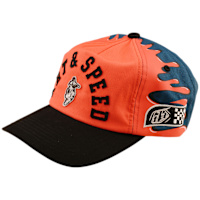 Troy Lee Designs Unstructured Snapback Cap - Finish Line Coral / Blue