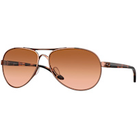 Oakley Ladies Feedback Sunglasses - Rose Gold / VR50 Brown Gradient Lens