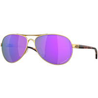 Oakley Ladies Feedback Sunglasses - Satin Gold / Prizm Violet Lens