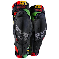 EVS Slayco Knee Guards - Red / Yellow / Green