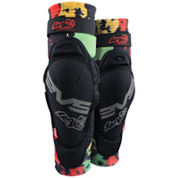 EVS Slayco Youth Knee Guards - Red / Yellow / Green