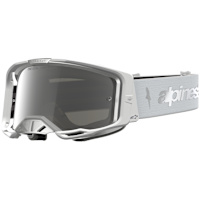 Alpinestars Vision 8 Amber Goggles - White / Silver / Mirror Silver Lens