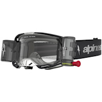 Alpinestars Vision 8 Amber Goggles - Black / Silver Roll Off / Clear Lens