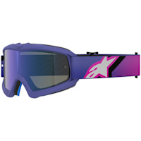 Alpinestars Youth Vision Goggles - Purple / Fluo Pink / Mirror Blue Lens