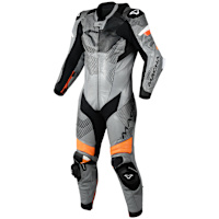Macna Ignite 1 Piece Leather Suit - Grey / Black / Orange