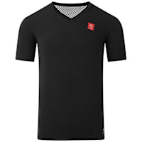 Zerofit IceSkin Base Layer V-Neck Short Sleeve Shirt - Black