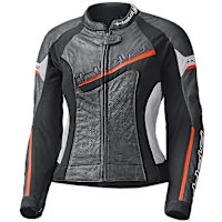 Held Ladies Debbie 2 Leather Jacket - Black / White / Red