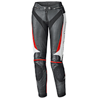Held Ladies Lane 2 Leather Trousers - Black / White / Red