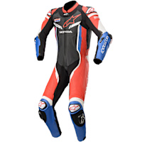 Alpinestars GP Pro V2 1 Piece Honda Suit - Black / Red / Blue