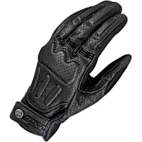 LS2 Rust Leather Gloves - Black