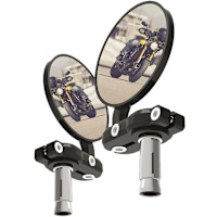 Oxford Bar End Mirrors - Black