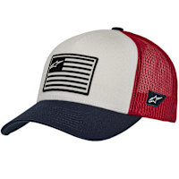 Alpinestars Flag Snapback Cap - White / Navy / Red