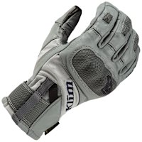 Klim Adventure V3 Gore-Tex Short Leather Gloves - Monument Grey