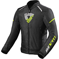 Rev'it Sprint H2O Textile Jacket - Black / Neon Yellow