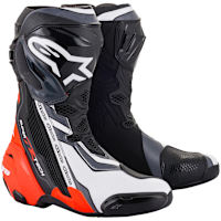 Alpinestars Supertech R Boots - Black / Red Fluo / White / Grey