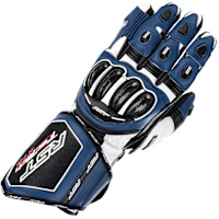 RST Tractech Evo 4 CE Leather Gloves - Blue / White / Black