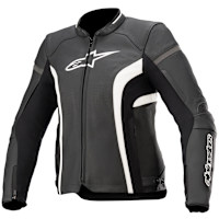 Alpinestars Stella Kira V2 Leather Jacket - Black / White