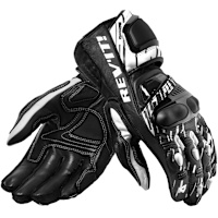 Rev'it Quantum 2 Leather Gloves - White / Black