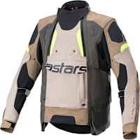 Alpinestars Halo Drystar Textile Jacket - Dark Khaki / Sand / Yellow Fluo
