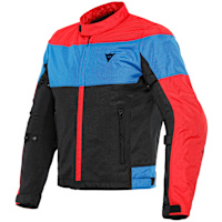 Dainese Elettrica Air Textile Jacket - Black / Lava Red / Light Blue