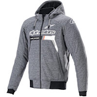 Alpinestars Chrome Ignition Hoodie - Melange Dark Grey / White