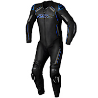 RST S1 CE One Piece Leather Suit - Black / Grey / Neon Blue 