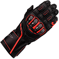 RST S1 CE Leather Gloves - Black / Grey / Red 