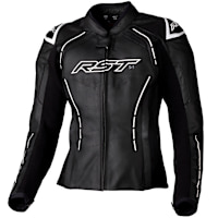RST Ladies S1 CE Leather Jacket - Black / White