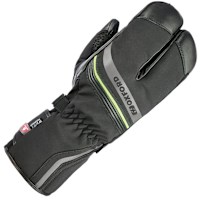 Oxford Polar 1.0 Leather & Textile Gloves - Black / Fluo Yellow