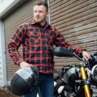 Weise Redwood Textile Riding Shirt - Black / Orange
