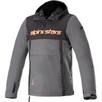 Alpinestars Sherpa Hoodie - Black / Tar Grey / Red Fluo