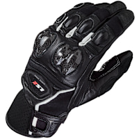 LS2 Spark 2 Leather Gloves - Black / White