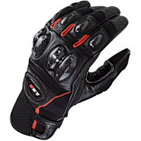 LS2 Spark 2 Leather Gloves - Black / Red