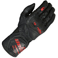 Furygan Higgins Evo Leather Gloves - Black / Red