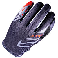 Five MXF4 Gloves - Scrub Grey / Fluo Red