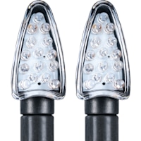 Oxford Arrow Long Stem Indicators - Black - Clear Lens