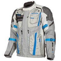 Klim Badlands Pro V4 Gore-Tex Jacket - Cool Gray / Electric Blue Lemonade