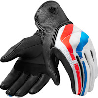 Rev'it Redhill Leather Gloves - Red / Blue