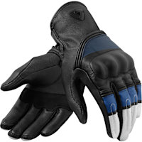 Rev'it Redhill Leather Gloves - White / Blue