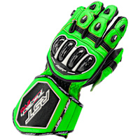 RST Tractech Evo 4 CE Leather Gloves - Neon Green / Black