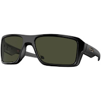 Oakley Double Edge Sunglasses - Matt Black / Dark Grey Lens