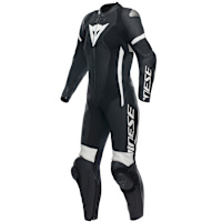 Dainese Ladies Grobnik Perforated One Piece Leather Suit - Black / Black / White