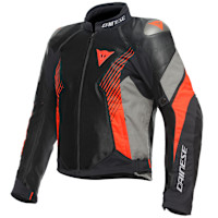 Dainese Super Rider 2 Abshell Jacket - Black / Dark Gull Grey / Fluo Red