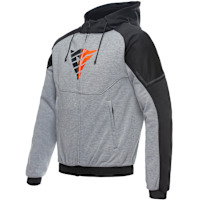 Dainese Daemon-X Safety Hoodie - Melange-Grey / Black / Red Fluo
