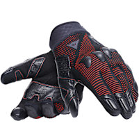 Dainese Unruly Ergo-Tek Textile Gloves - Black / Fluo Red
